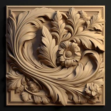 Patterns and decorations stl Evacanthus 1 3d model